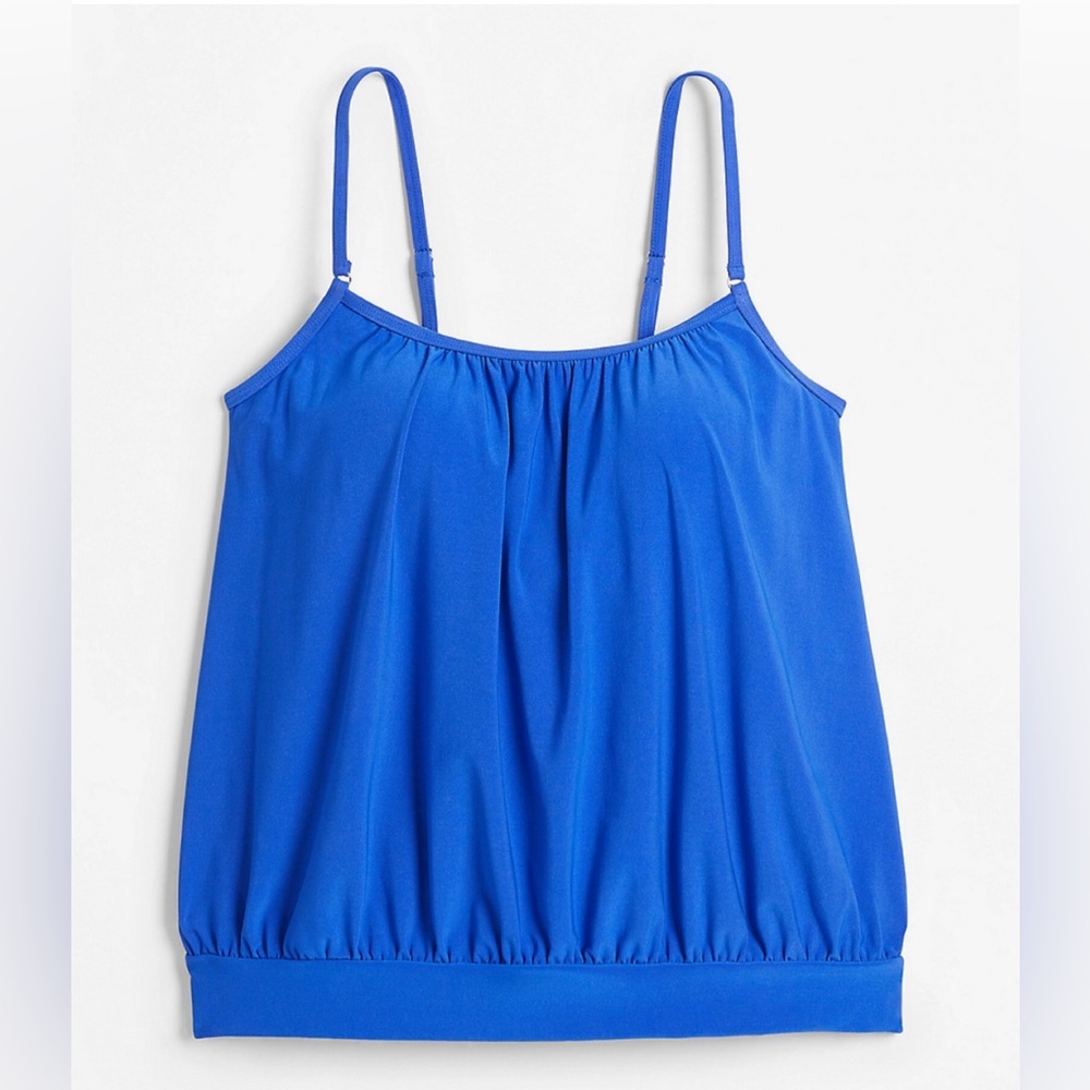 Womens ladies blouson tankini swim top